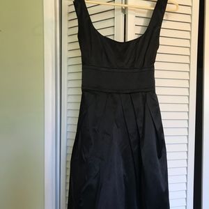 Classy Black Silk Dress, with tieable bow at back